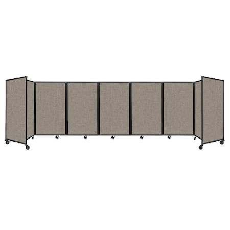 Versare Room Divider 360 Folding Portable Partition 19'6" x 5' Warm Pebble Fabric 1160417